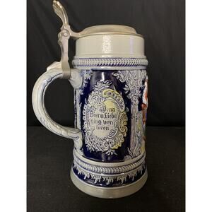 Authentic 1950s Original KING Lidded Beer Stine Limited Edition 8.5” (W.Germany)